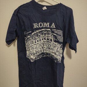M - Navy Blue Tee - Il Colosseo Print